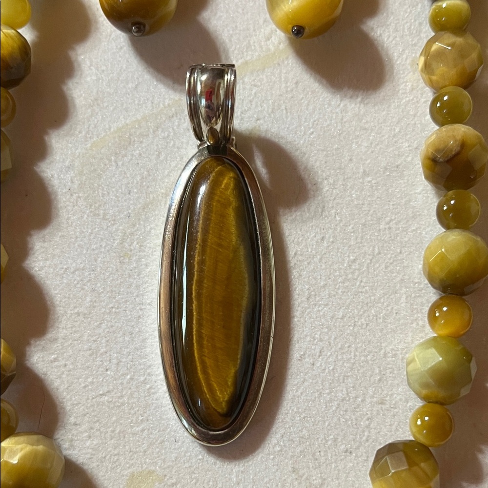 Jay King Golden Tiger Eye Beaded Necklace Set - Picture 2 of 6